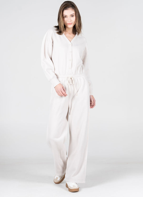 Recycled Poly/Cotton Fleece Jumpsuit