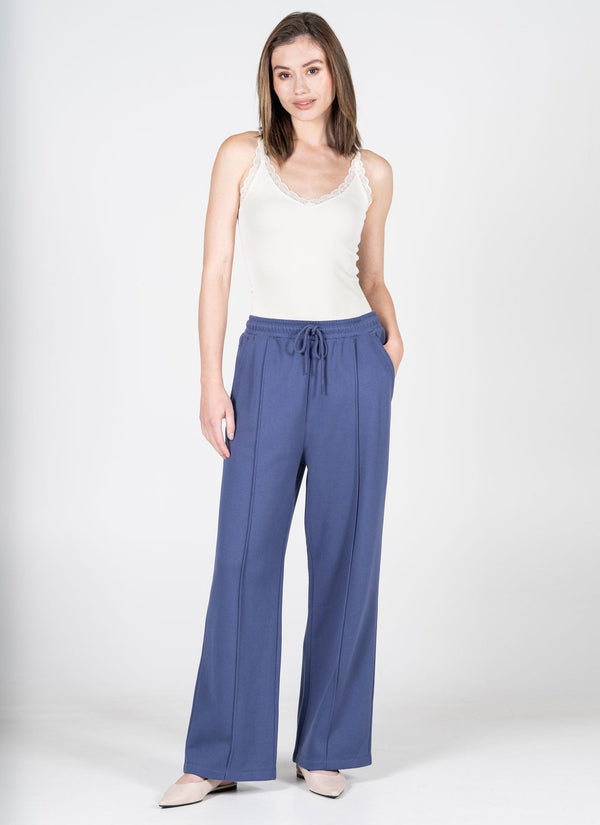 Recycled Poly/Cotton Fleece Wide Leg Pant