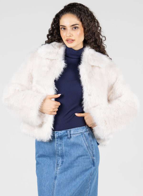 Faux Fur Crop Jacket