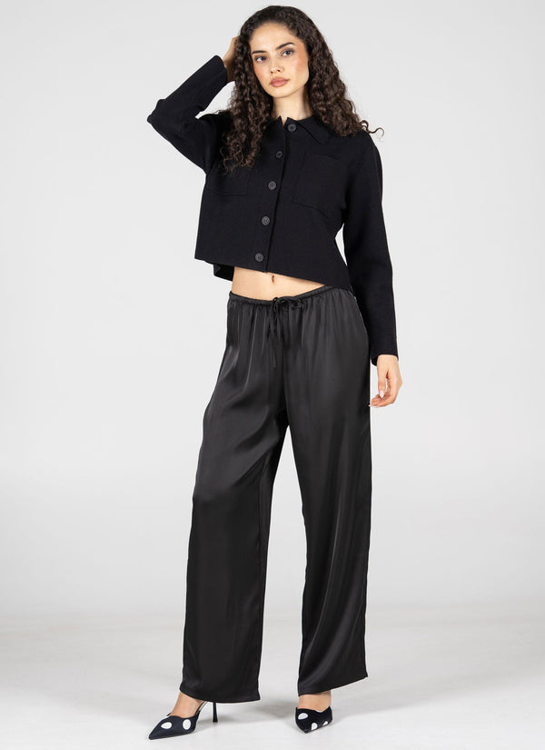 Satin Straight Leg Pant