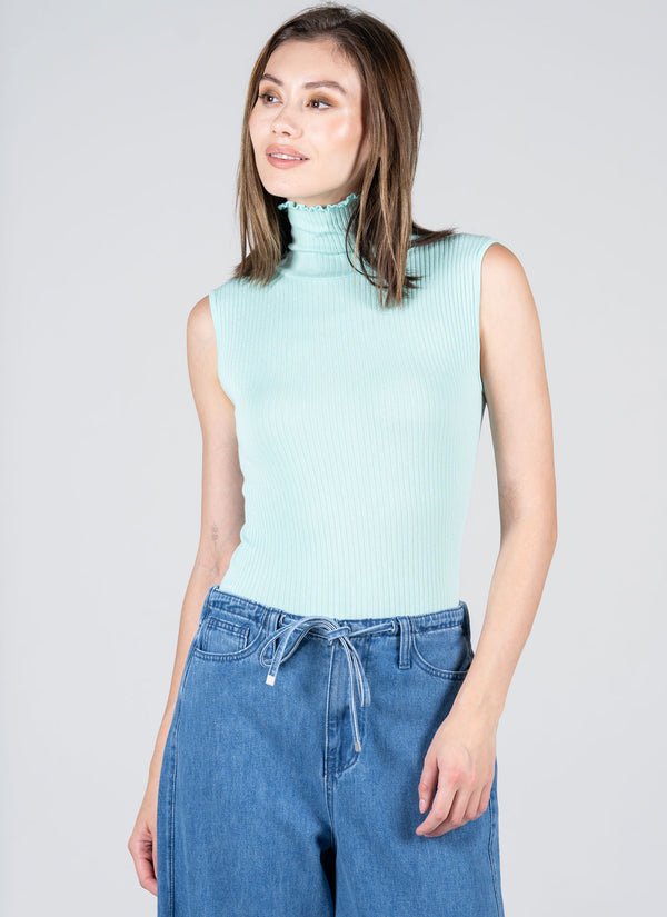 Seamless Rib S/Less TN Top