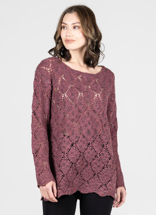 Diamond Knit Pattern Sweater