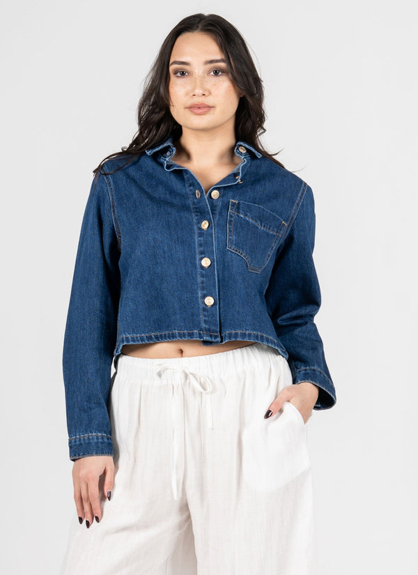Crop Denim Shirt