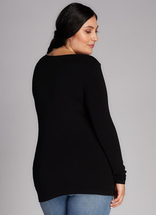 Bamboo Plus Size V Neck Top
