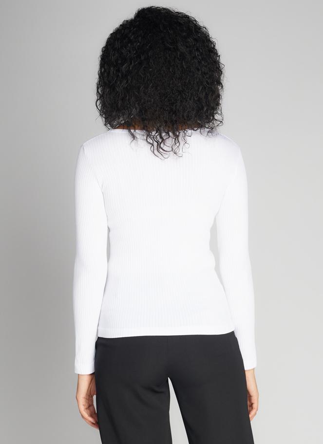 Seamless Rib V Neck Top
