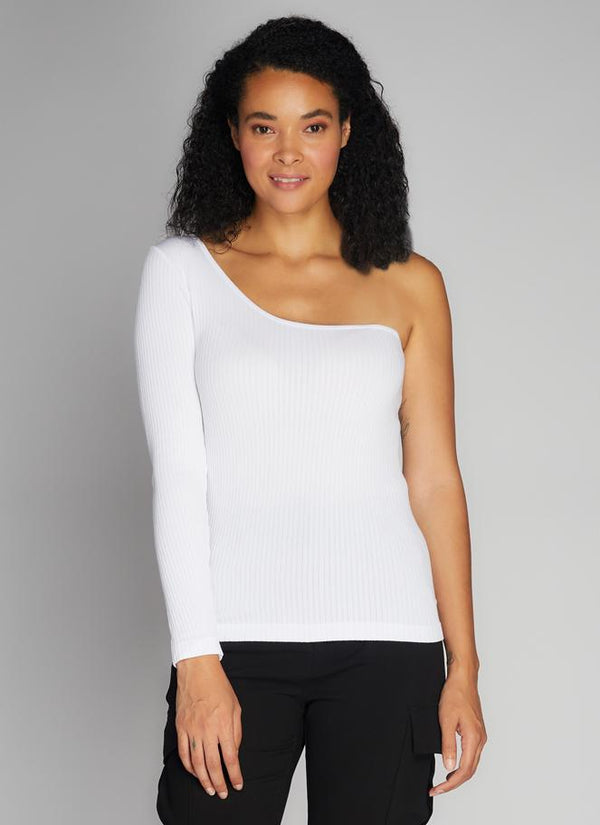 Seamless Rib One Shoulder Top